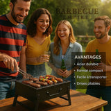 Barbecue pliable à charbon de bois
