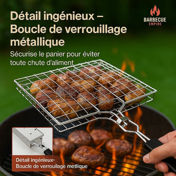 Panier à grille pliable